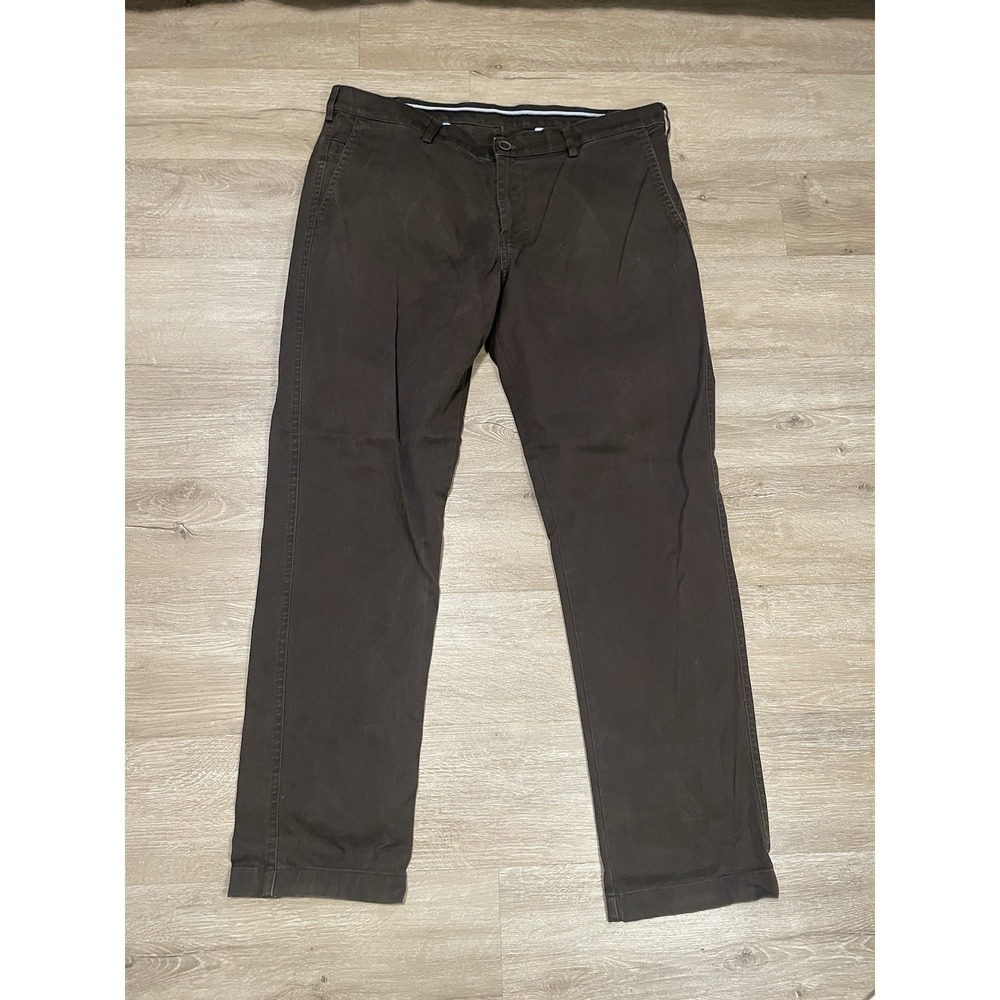 Allen Solly Pants Mens 38 Smart Regular Fit Chino Business Casual Slacks Brown